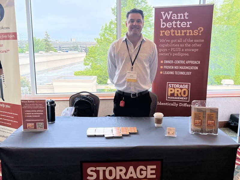 Regional Sales Manager, Stefan Touhey, at the Washington Self Storage Association Annual Conference.