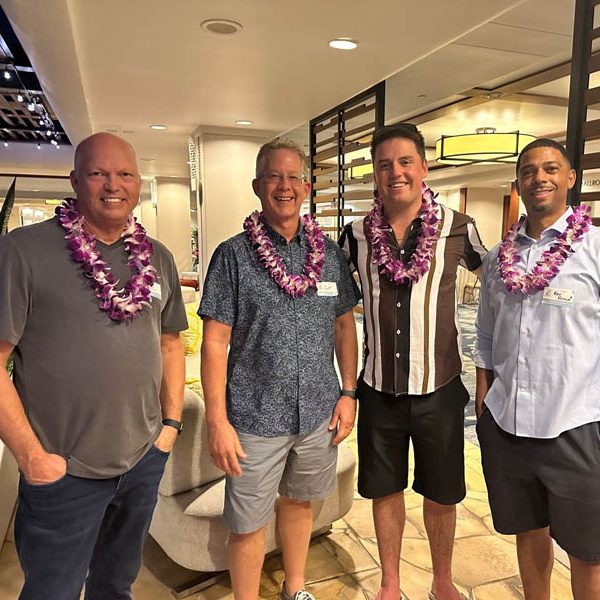 The sales team at the ISS Hawaii Conference enjoying time networking