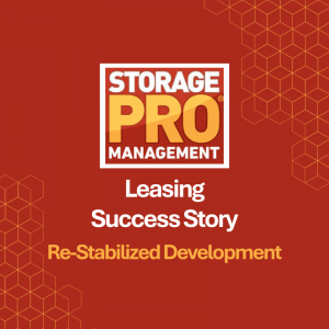 Leasing success self storage restabilized development